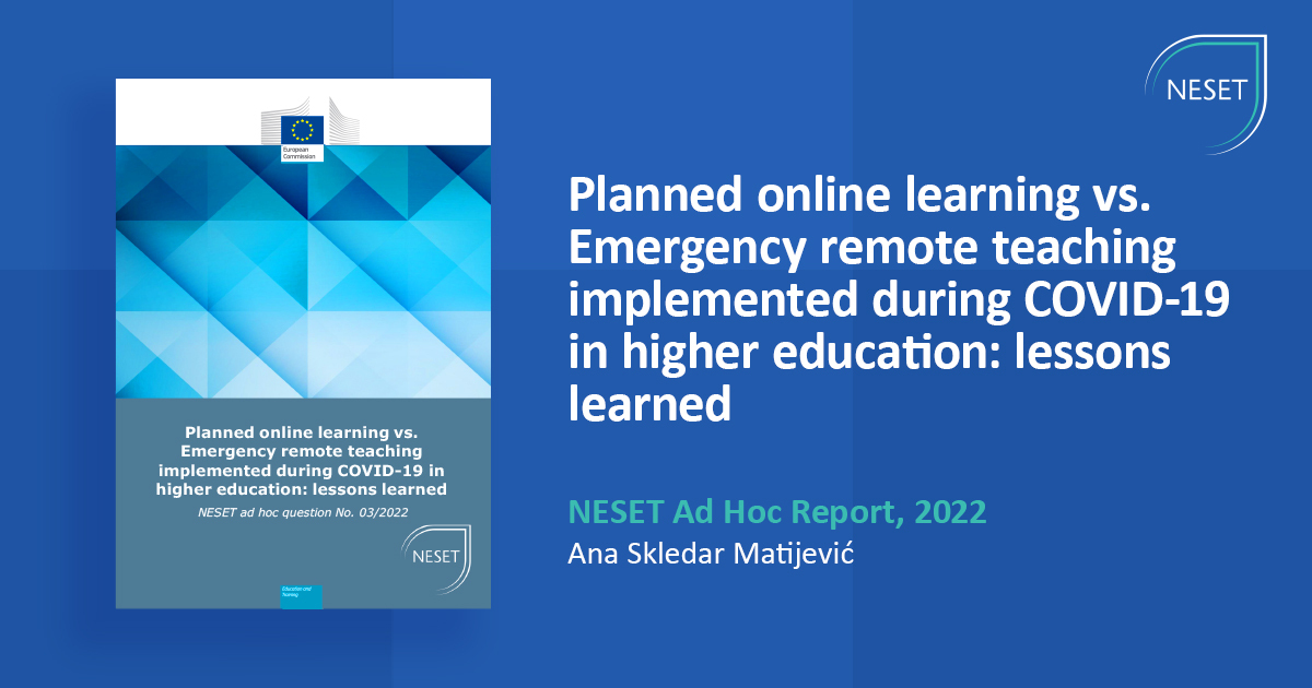 Planned Online Learning Vs. Emergency Remote Teaching Implemented ...